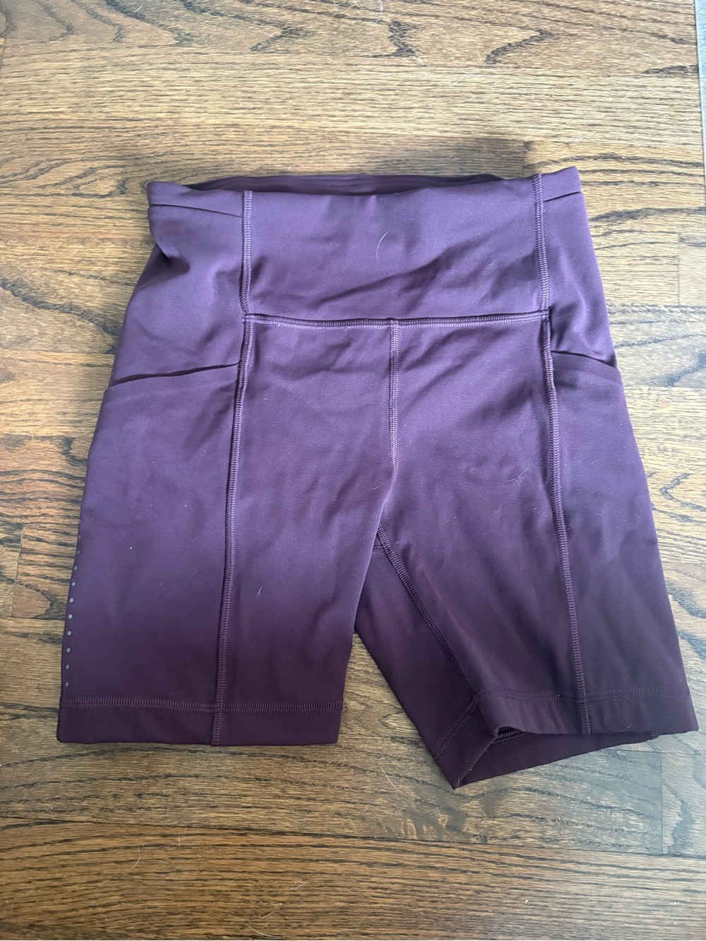 Never Worn Lululemon dark purple/maroon high-waisted biker shorts